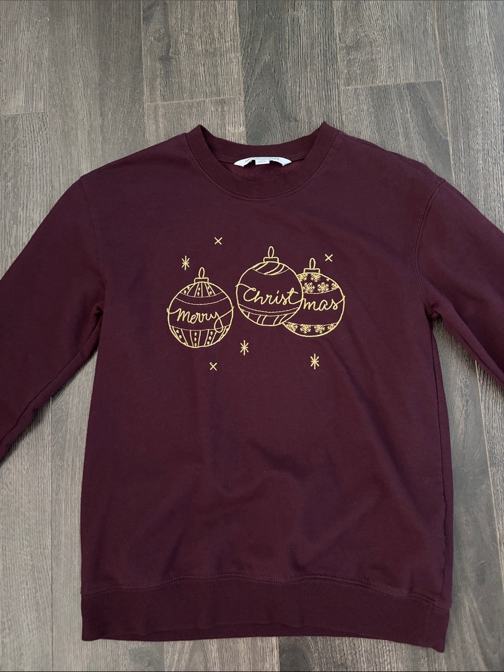 Women's Burgundy Christmas Sweater - Picture 5 of 11